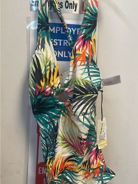 Tropical Print Kids One-Piece Swimsuit - Multicolor